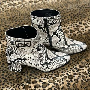 Calvin Klein Snake skin Boot- size 10